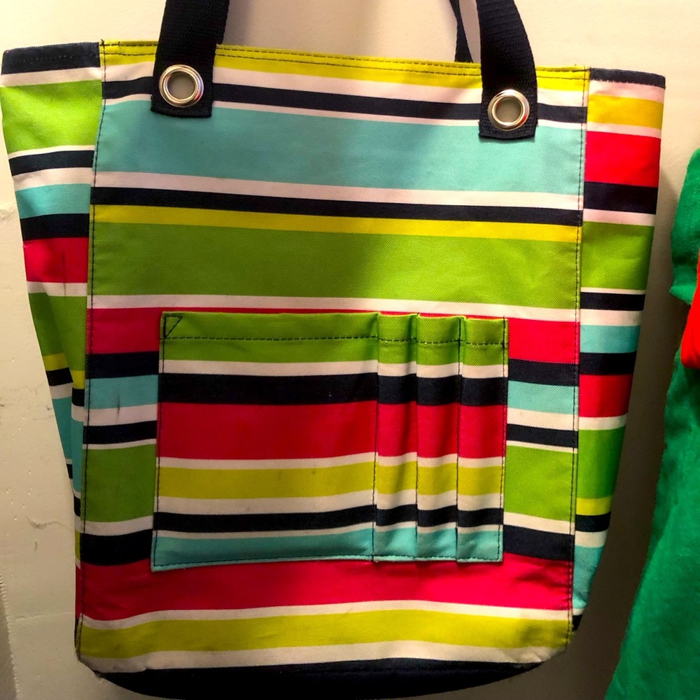 Thirty One Tall Organizing Tote Preppy Pop